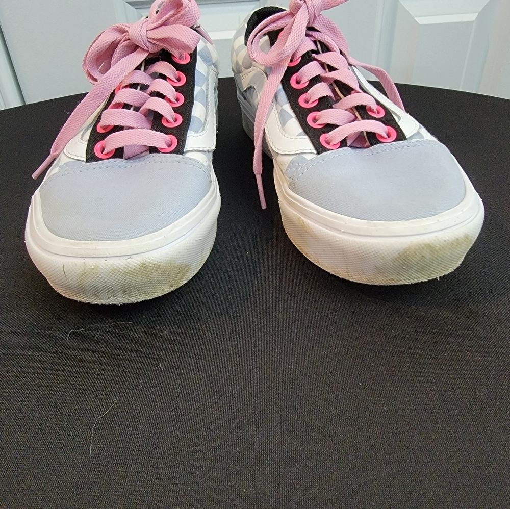 Vans Custom Ward Gray Dawn Checkerboard Sneakers Shoes Women's 5 - Picture 6 of 9